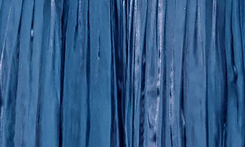Melloday Metallic Release Pleat Skirt In Blue