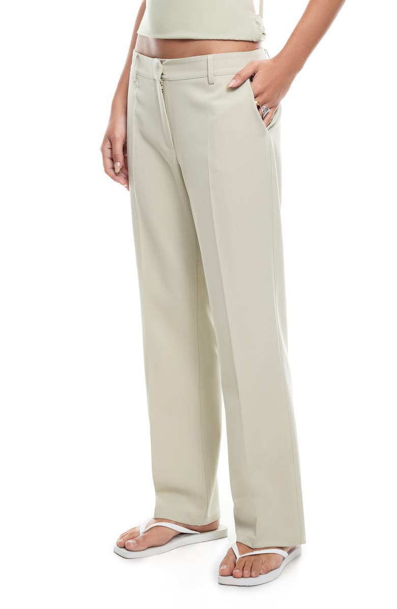 LIONESS Bessette Low Rise Pants, Alternate, color, Matcha