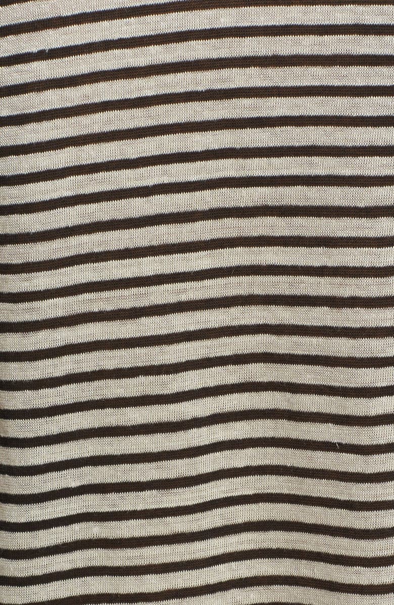 Enza Costa Stripe Linen Blend Tank, Alternate, color, 