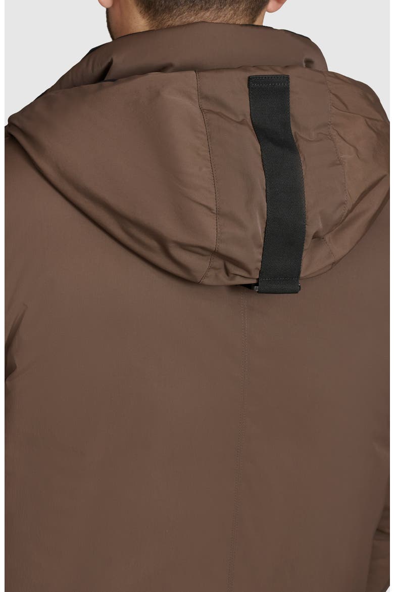 Hooded Utility Down & Feather Fill Jacket, Alternate, color, ESPRESSO