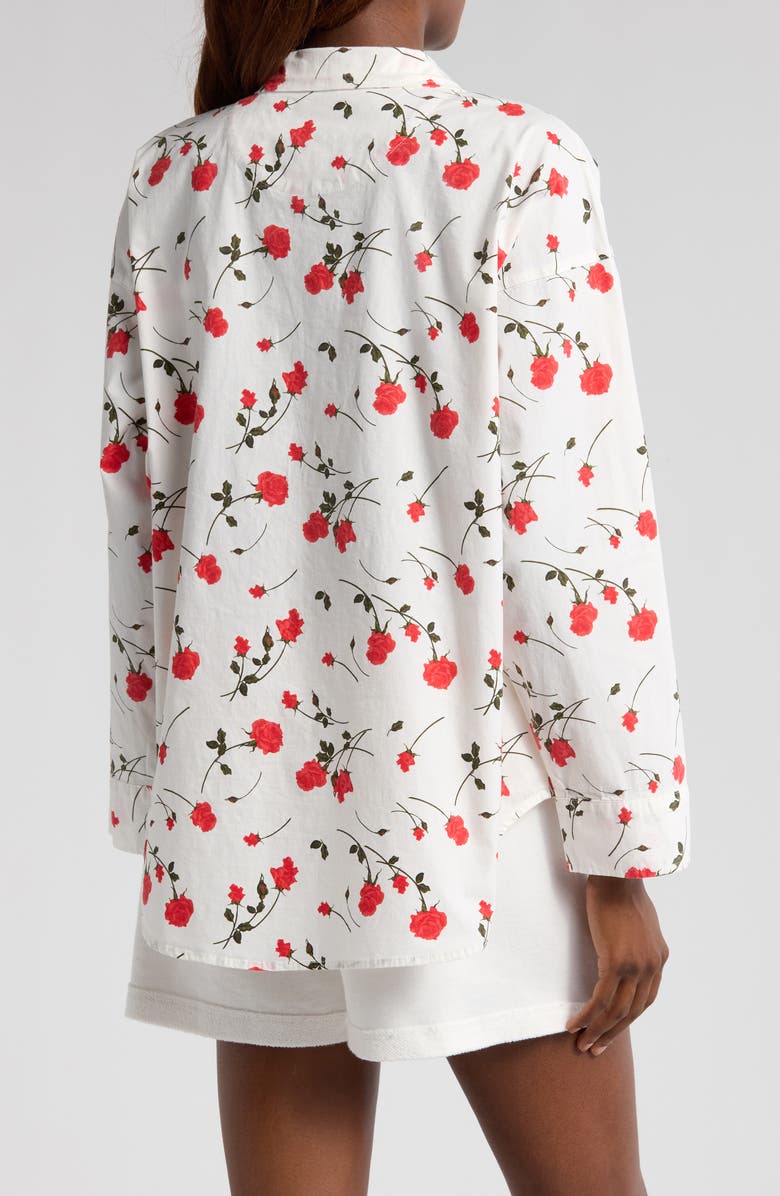 Florence by Mills Couch Date Sleep Shirt, Alternate, color, Rose Print Jet