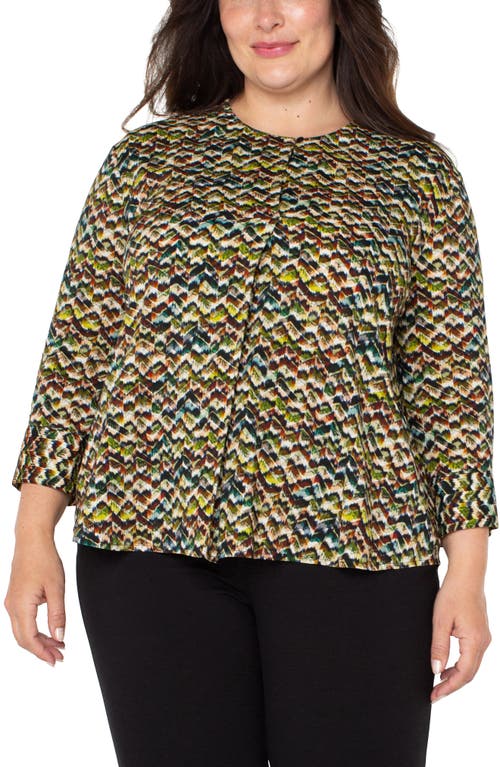 Liverpool Los Angeles Abstract Print Top In Multi