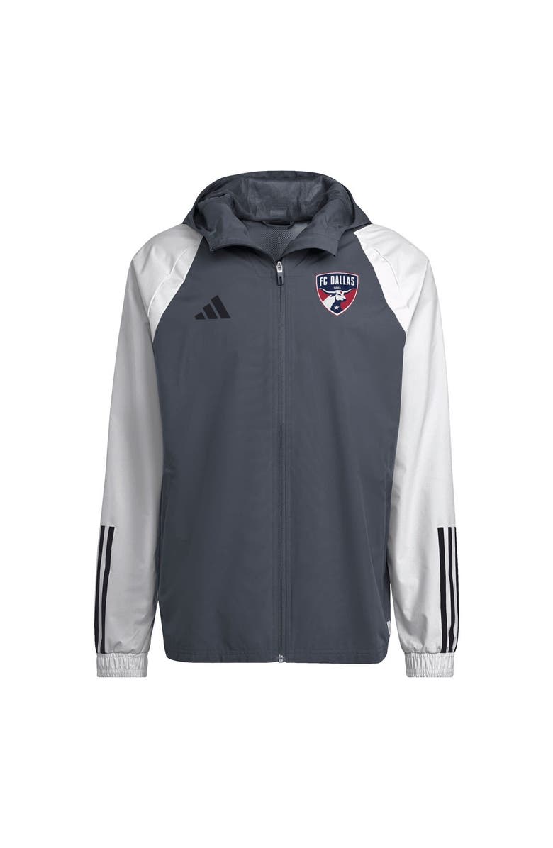 adidas Men's adidas Gray FC Dallas 2024 All-Weather Full-Zip Jacket, Main, color, 