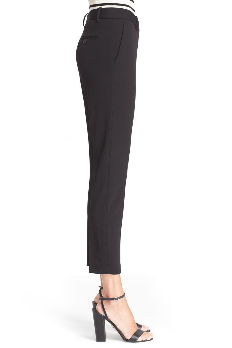 'Treeca' Cigarette Pants, Alternate, color, BLACK