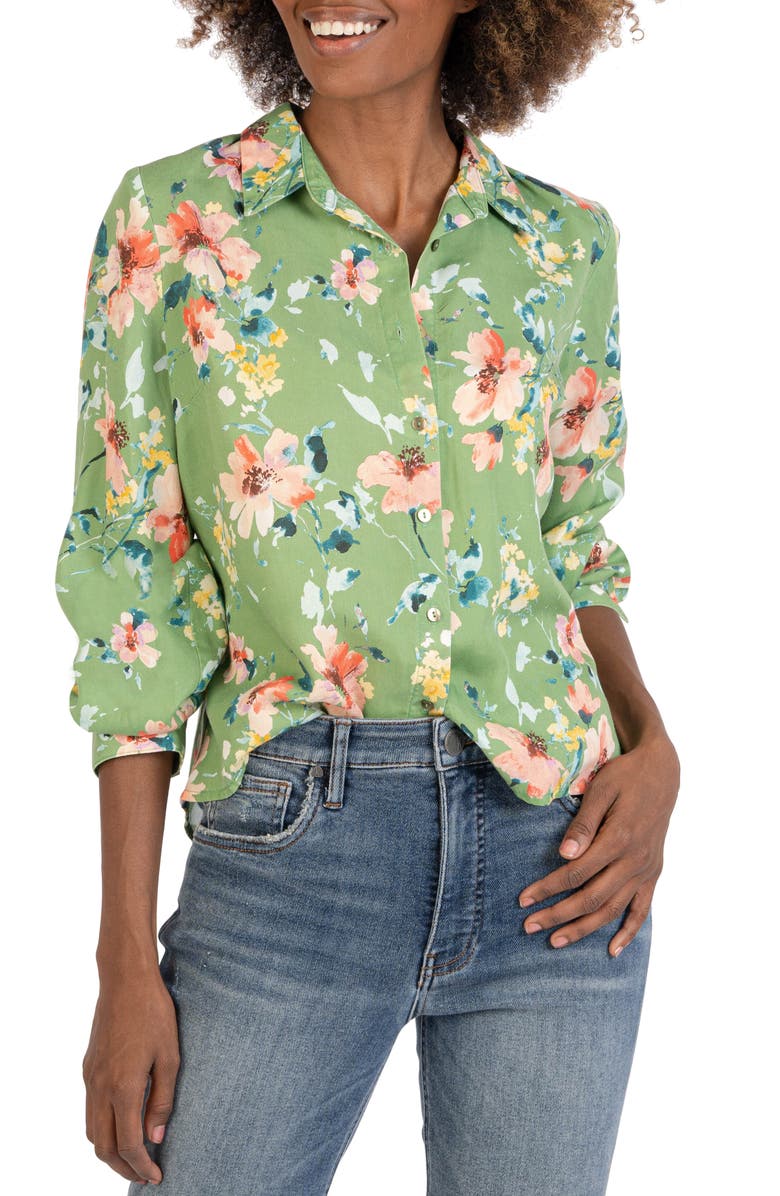 KUT from the Kloth Alpha Floral Button-Up Shirt, Main, color, 