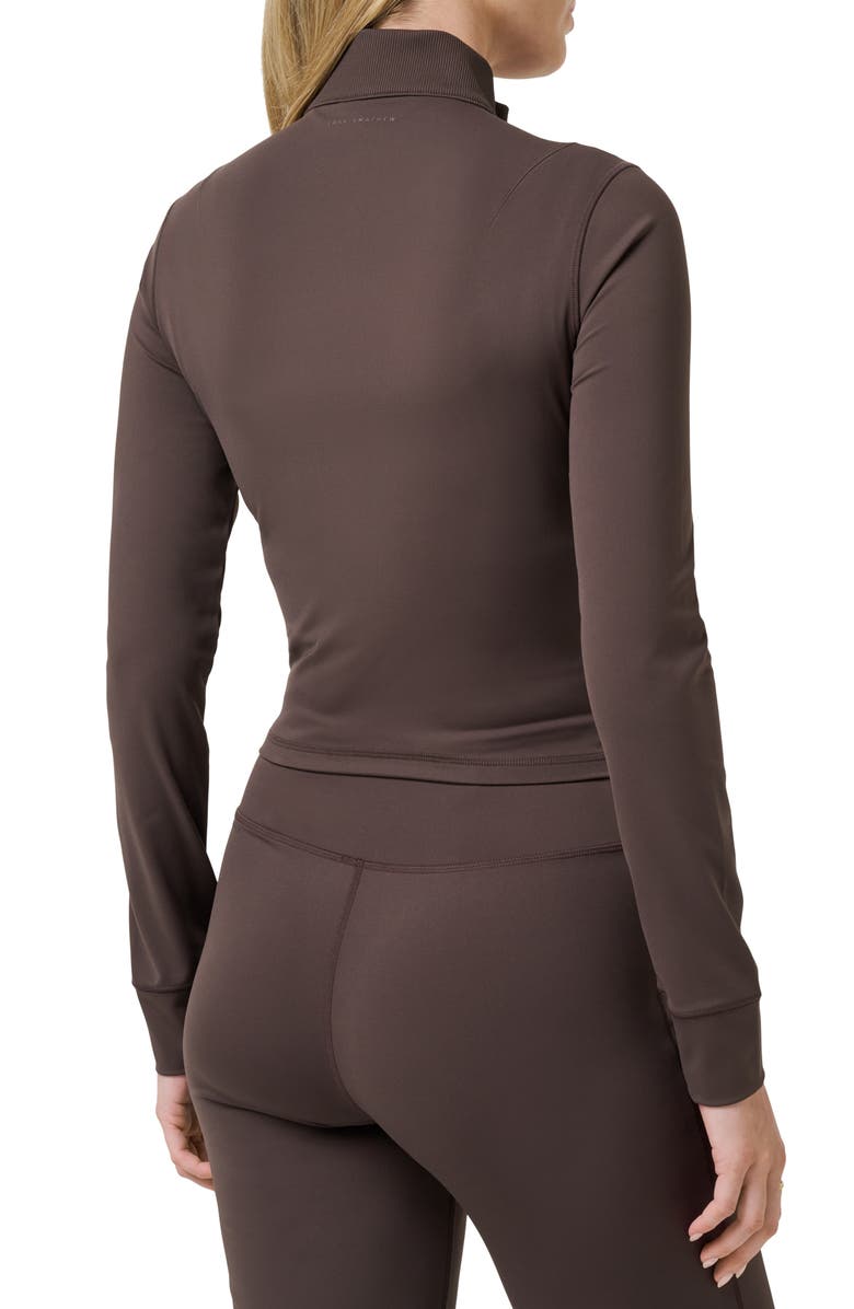 TravisMathew Moveknit Full Zip Crop Jacket, Alternate, color, Coffee Grounds