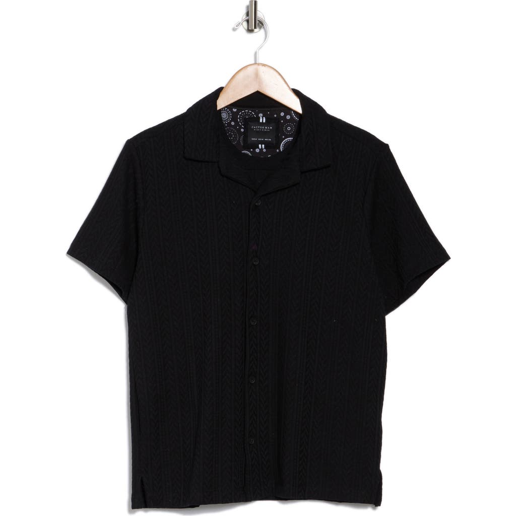 CACTUS MAN CACTUS MAN TEXTURED KNIT CAMP SHIRT