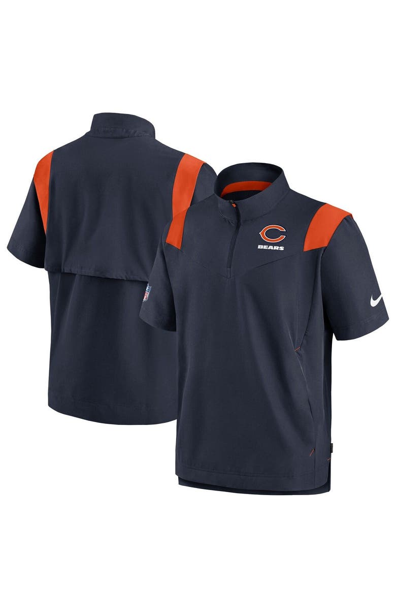 Nike Men's Nike Navy Chicago Bears Sideline Coaches Chevron Lockup Pullover Top, Main, color, Navy