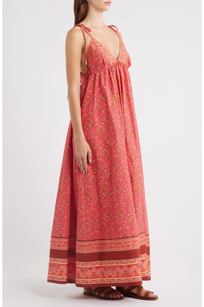 Sorrento Stroll Print Maxi Dress, Alternate, color, TART BERRY COMBO