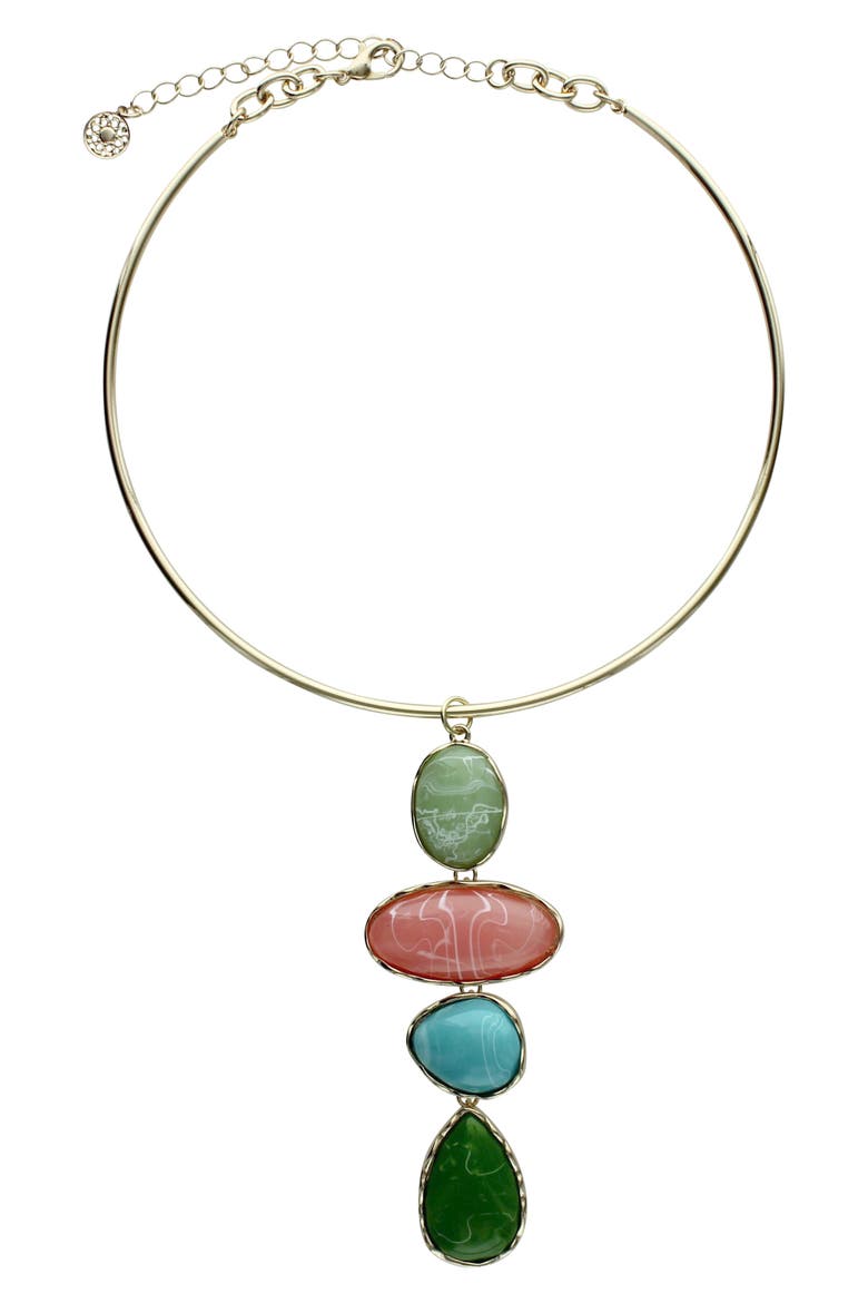 Stepping Stone Choker, Main, color, GOLD / MULTI