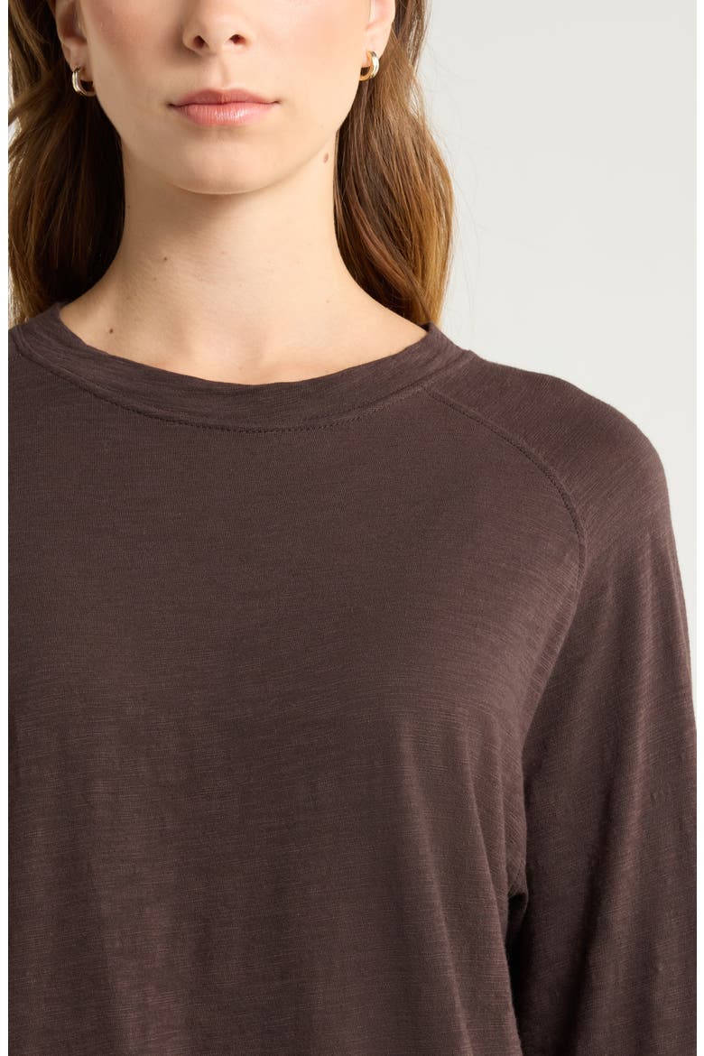 Relaxed Washed 2.0 Long Sleeve Slub Tee, Alternate, color, BROWN MOLE