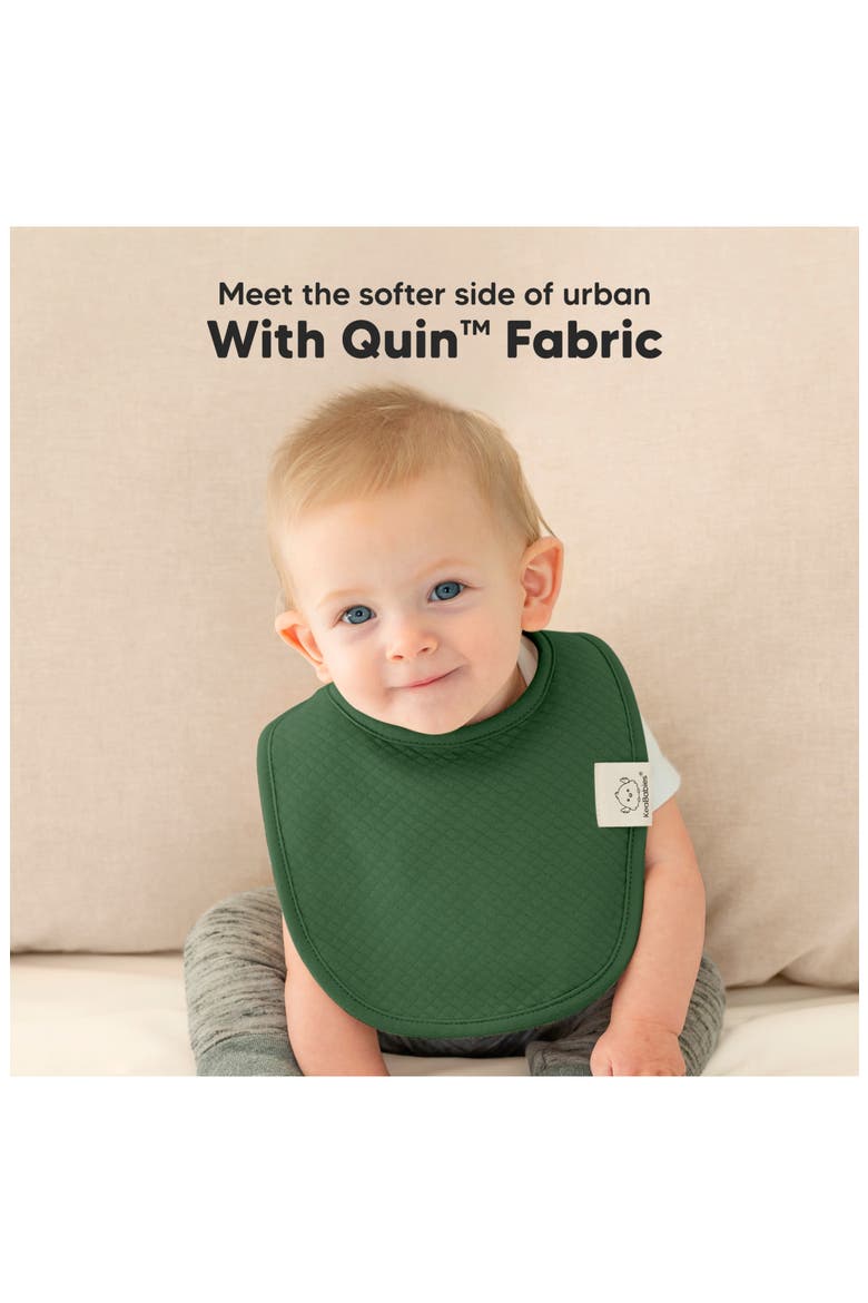 8-Pack Quin Drool Bibs, Alternate, color, Hunter
