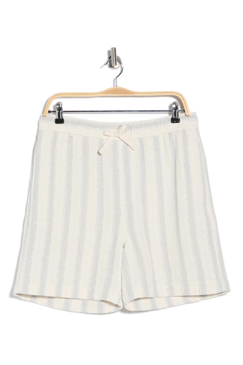 Textured Drawstring Shorts, Main, color, OFF WHITE