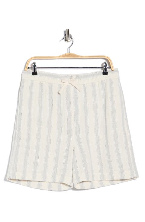 Textured Drawstring Shorts