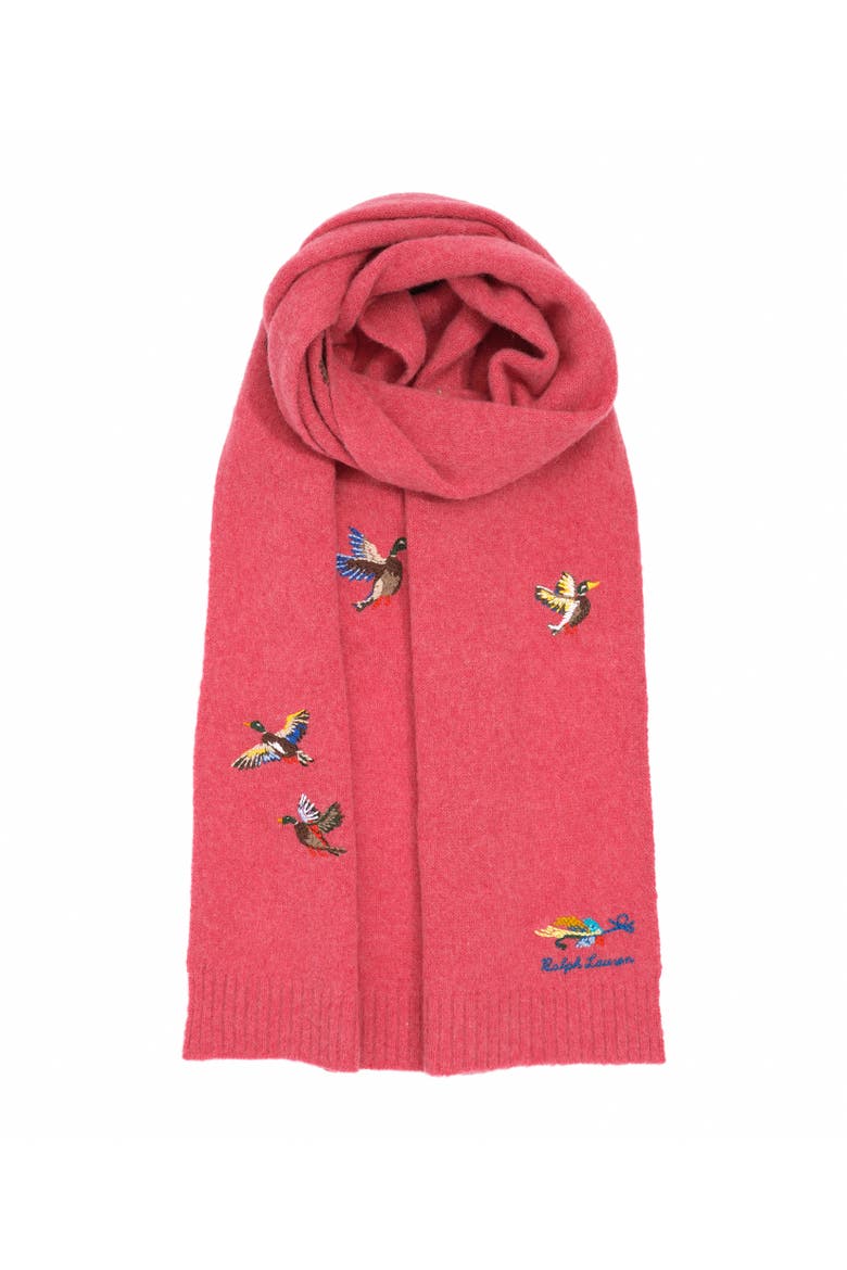 Shetland Duck Scarf, Main, color, Capsaicin Red Htr