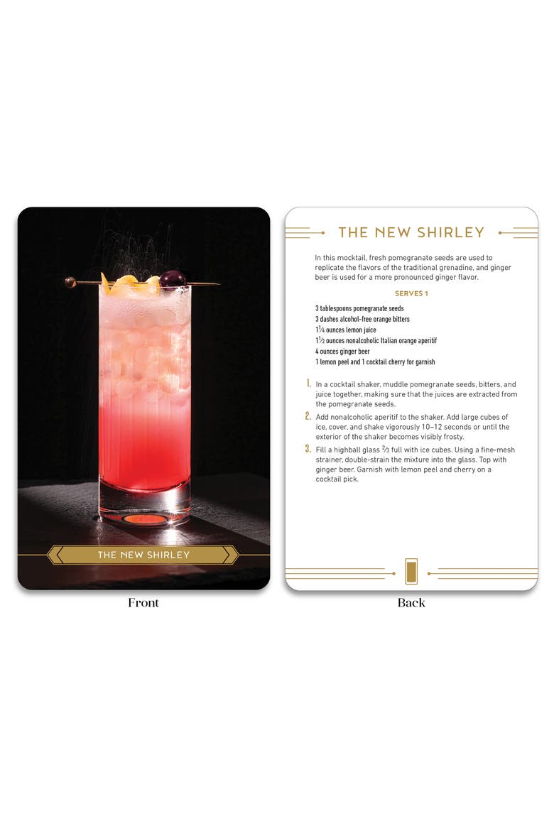 'Make It a Mocktail' Recipe Deck, Alternate, color, BLACK