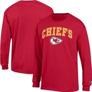 Champion Men's Champion Red Kansas City Chiefs Arch Over Logo Long Sleeve T-Shirt