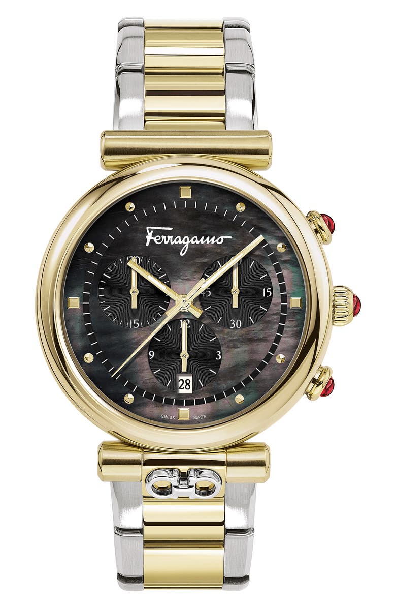 FERRAGAMO Salvatore Ferragamo Ora Chronograph Bracelet Watch, 40mm, Main, color, 