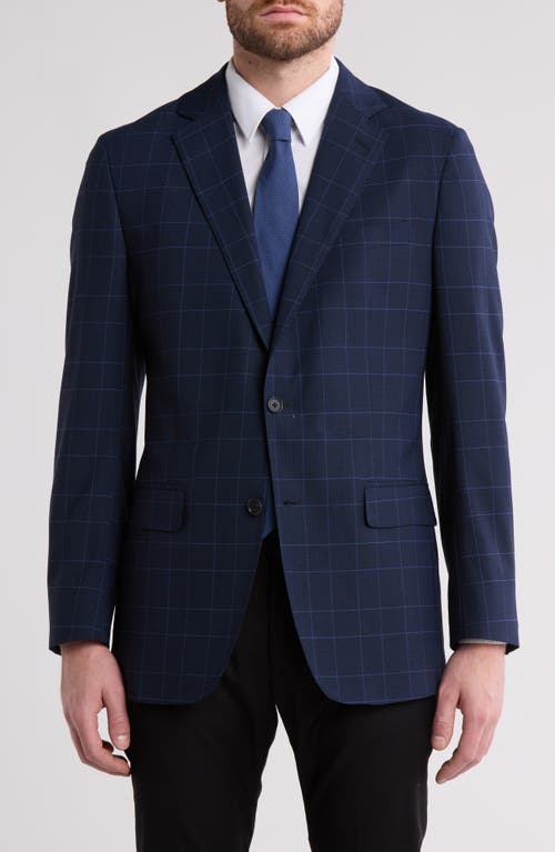 Brooks Brothers Explorer Collection Windowpane Check Water Repellent Wool Sport Coat In Navy Check
