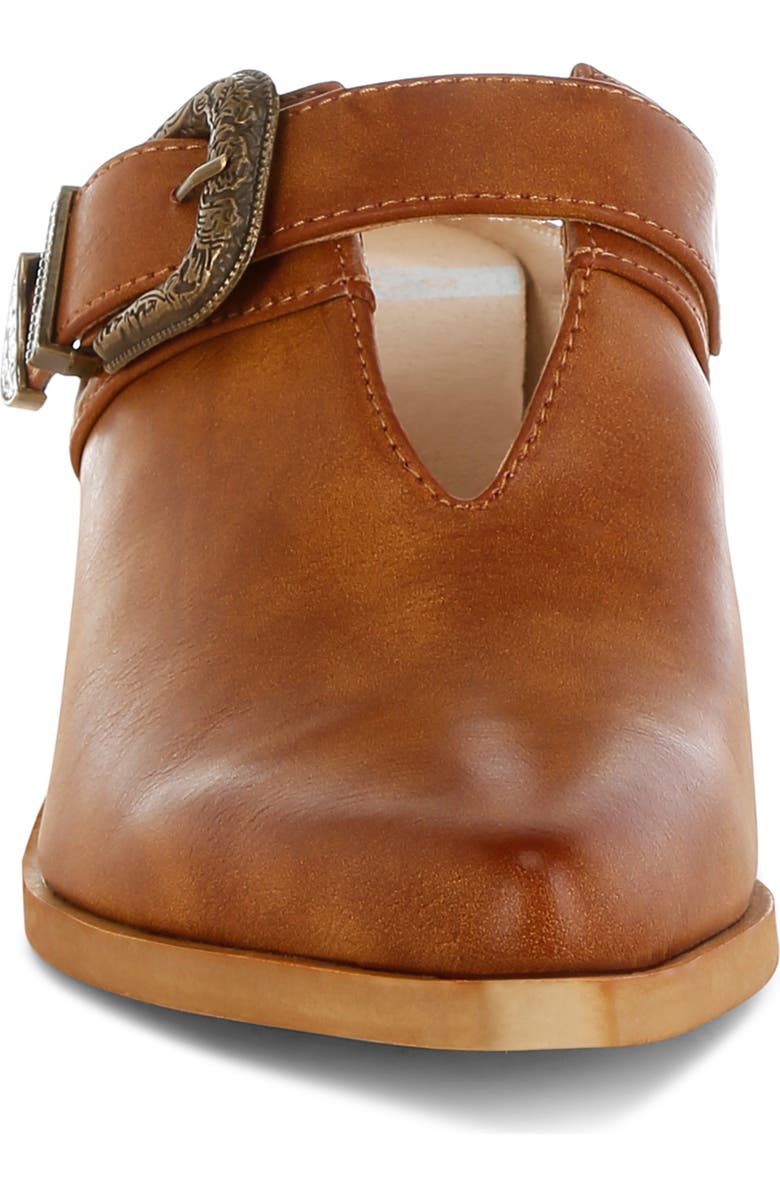 Rag & Co Holler Carved Buckle Mule, Alternate, color, Tan