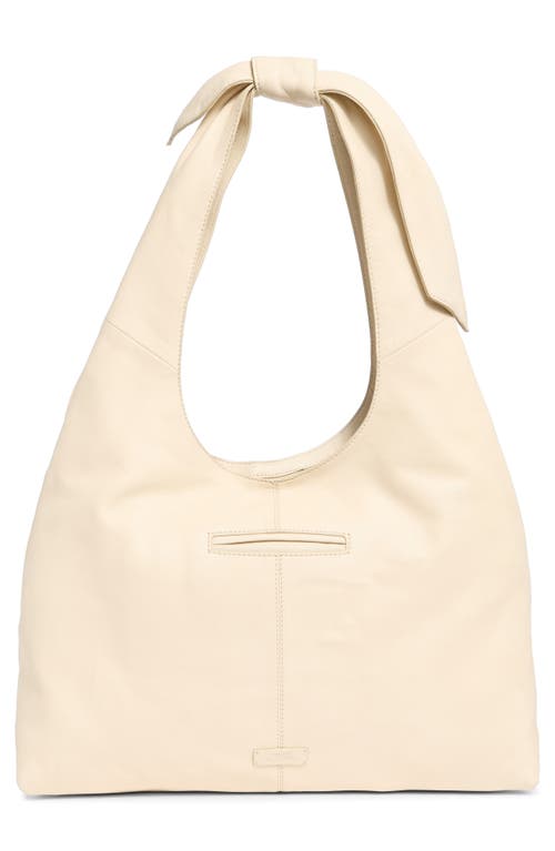 Vince Camuto Elice Leather Hobo Bag In Natural