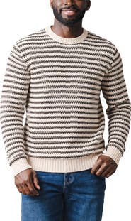 Hope & Henry Organic Crew Neck Stripe Sweater