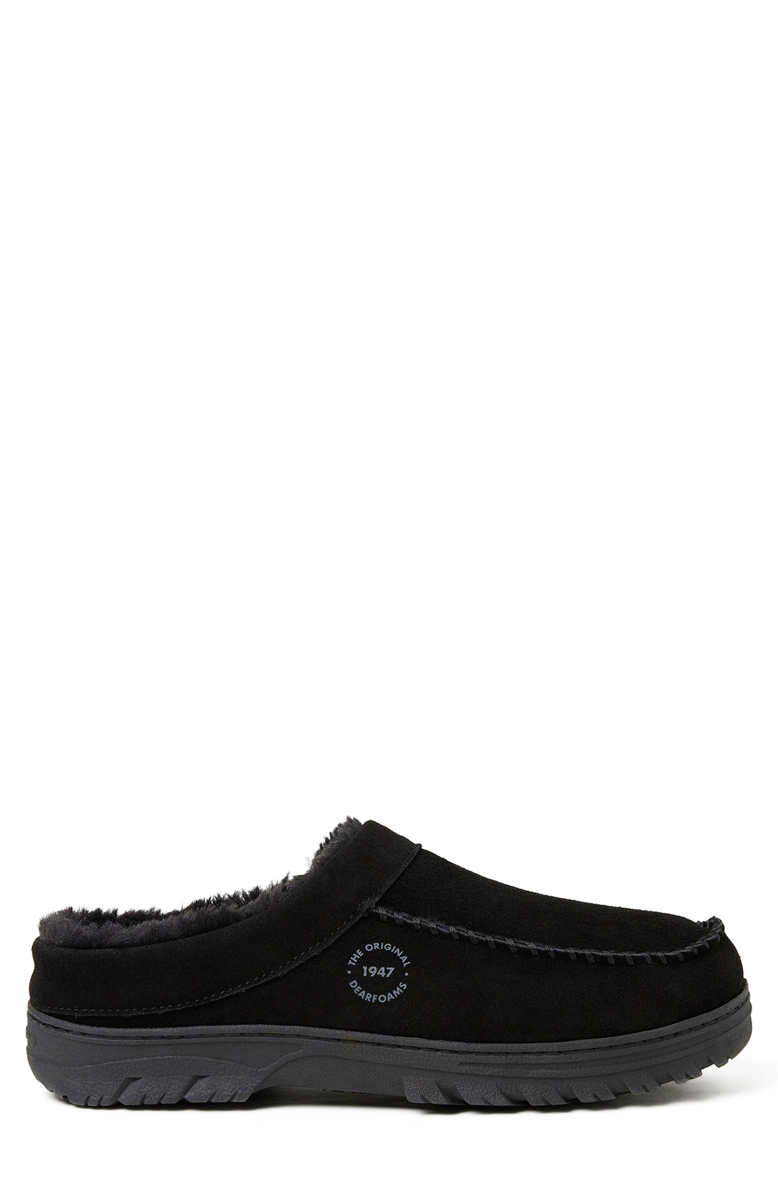 Suede Faux Shearling Lined Clog