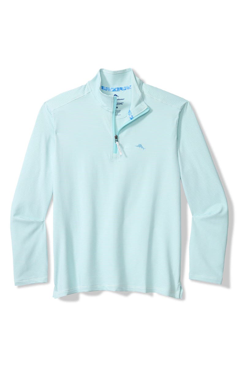 Tommy Bahama Costa Wave IslandZone<sup>®</sup> Seersucker Half Zip Pullover, Main, color, Starlight Blue