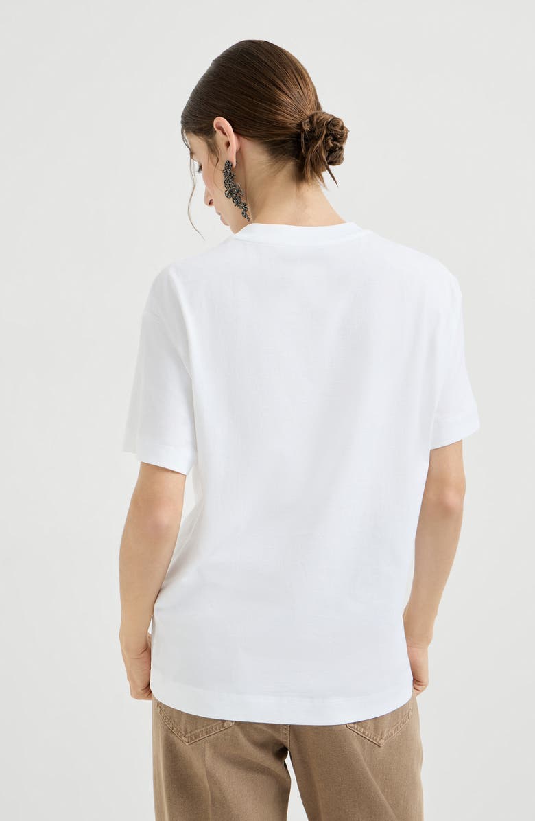 Brunello Cucinelli Cotton jersey T-shirt, Alternate, color, White