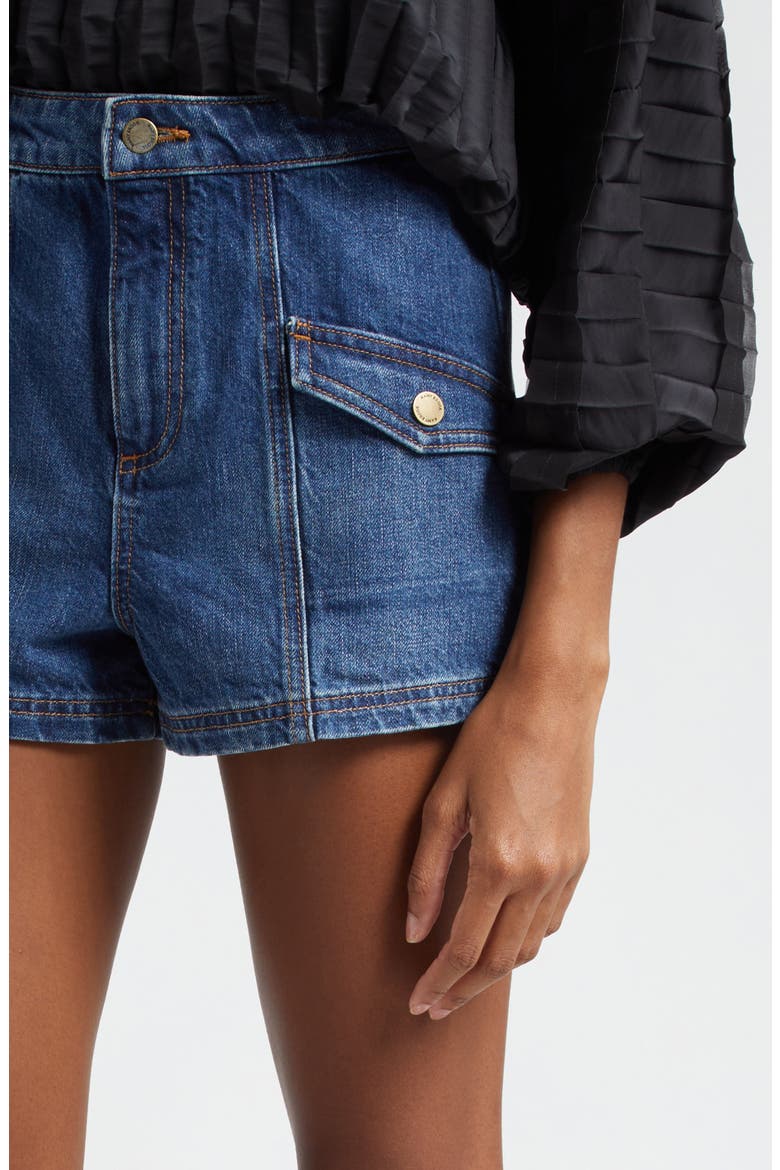 Nova Denim Shorts, Alternate, color, MEDIUM WASH