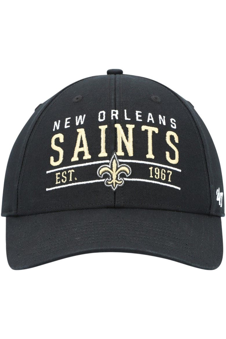 Men's '47 Black New Orleans Saints Centerline MVP Adjustable Hat, Alternate, color, Black