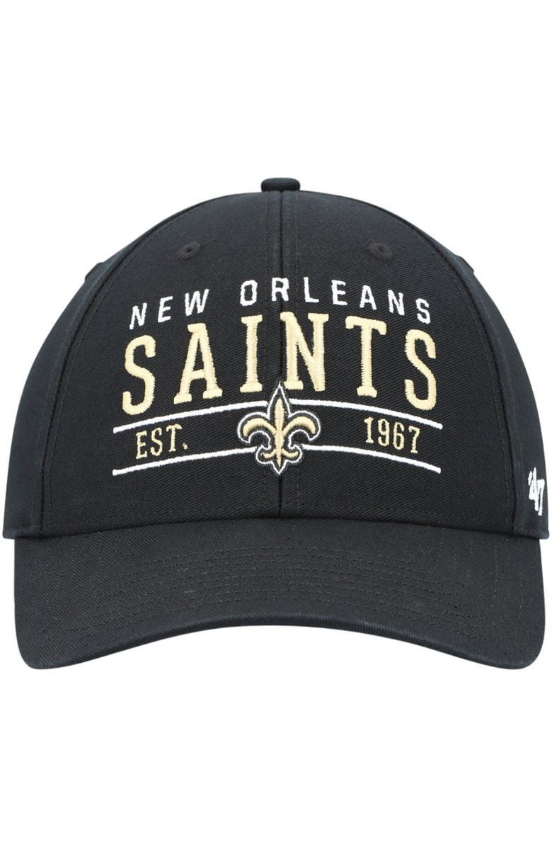 '47 Men's '47 Black New Orleans Saints Centerline MVP Adjustable Hat, Alternate, color, 