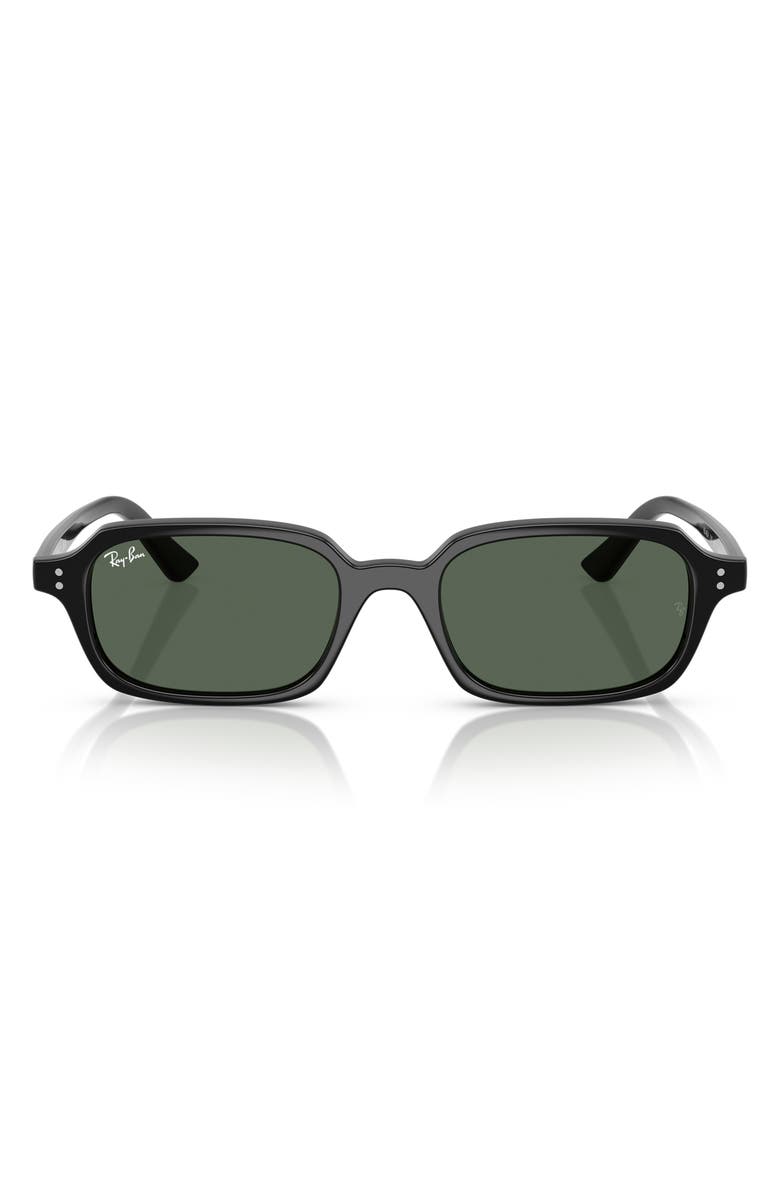 Ray-Ban Zuri 51mm Pillow Sunglasses, Main, color, Black / Dark Green