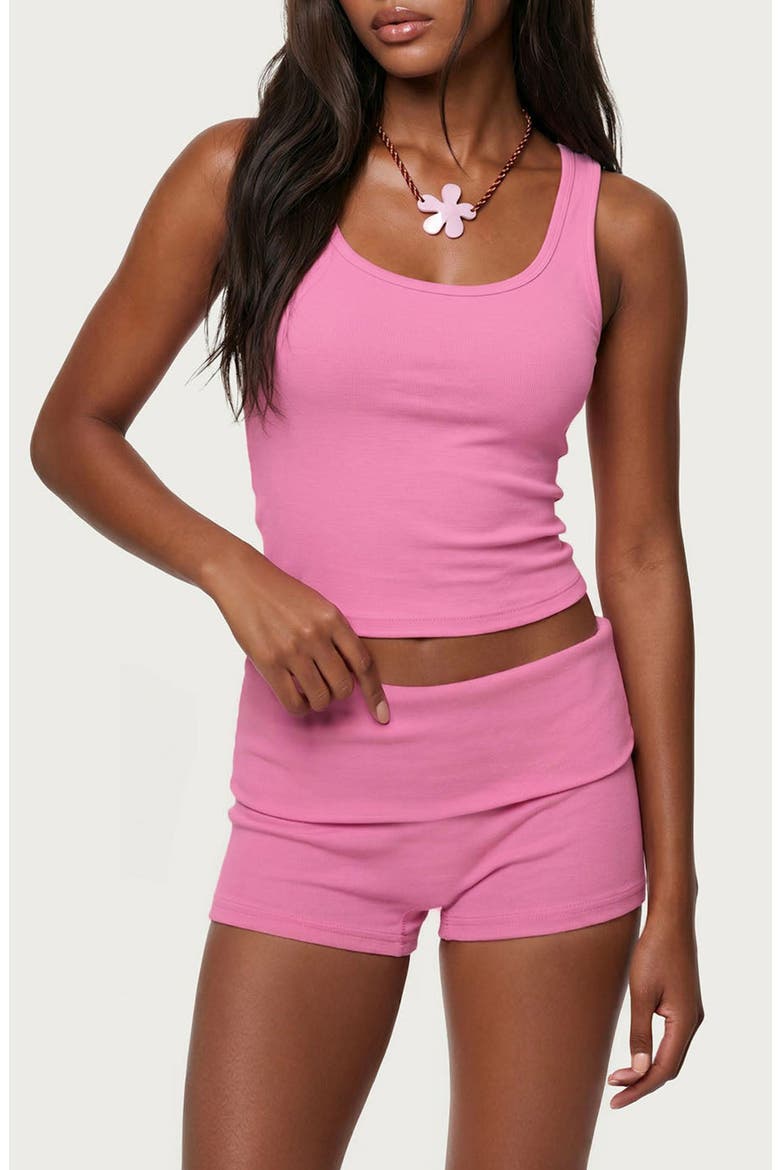 Linda Rib Scoop Neck Tank, Main, color, FUCHSIA