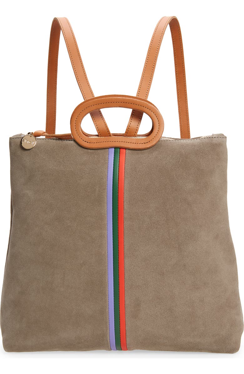 Clare V. Marcelle Suede Backpack, Main, color,