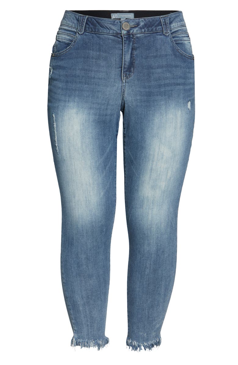 Wit & Wisdom Ab-Solution Luxe Touch Chewed Hem Skinny Jeans, Alternate, color, 