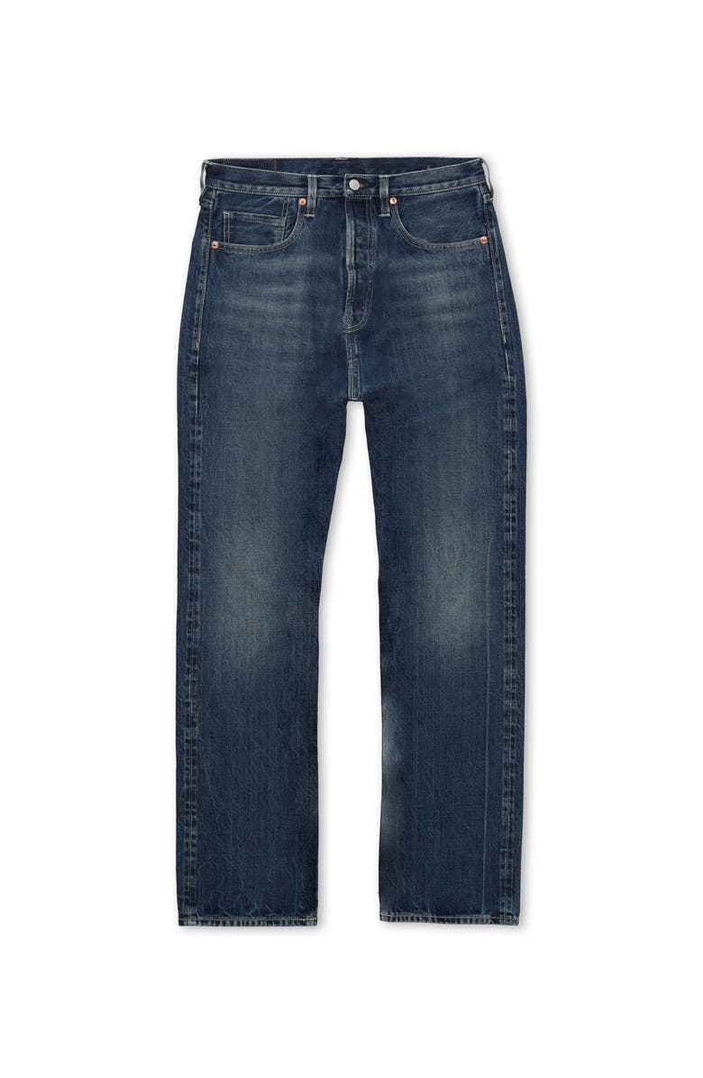 Fortela Unclejohn Japan Selvedge High-Waisted 5-Pocket Denim, Main, color, Dark Custom Wash