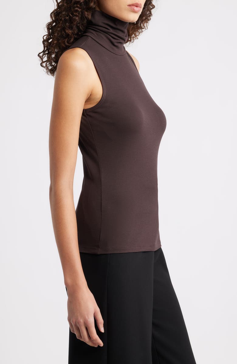 Theory Wendel Sleeveless Turtleneck Top, Alternate, color, Hickory - Spf