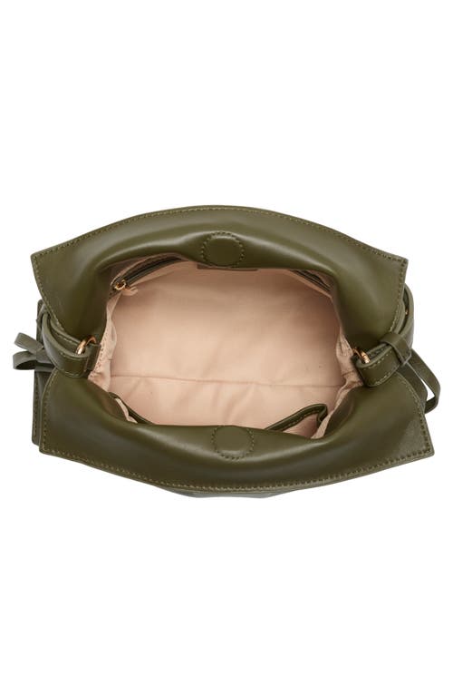Sam Edelman Small Poppy Drawstring Leather Crossbody Bag In Green