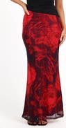 Petal & Pup Cici Leopard Print Mesh Maxi Skirt