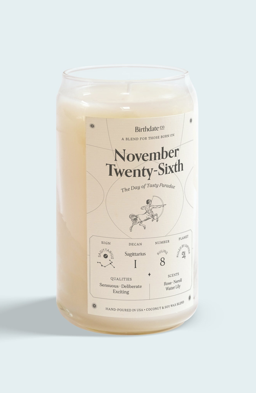 Birthdate Co. The November Birthday Candle In November 26th