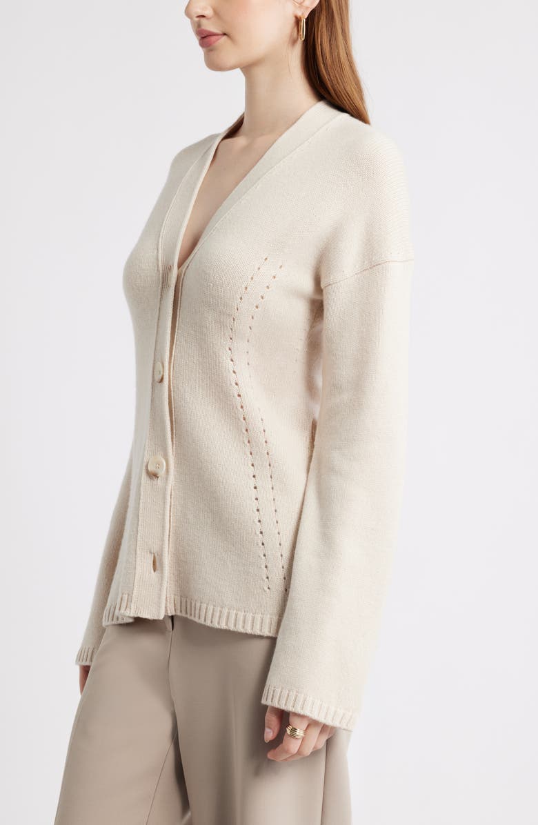 Nordstrom Wool & Cashmere Cardigan, Alternate, color, Beige Beach