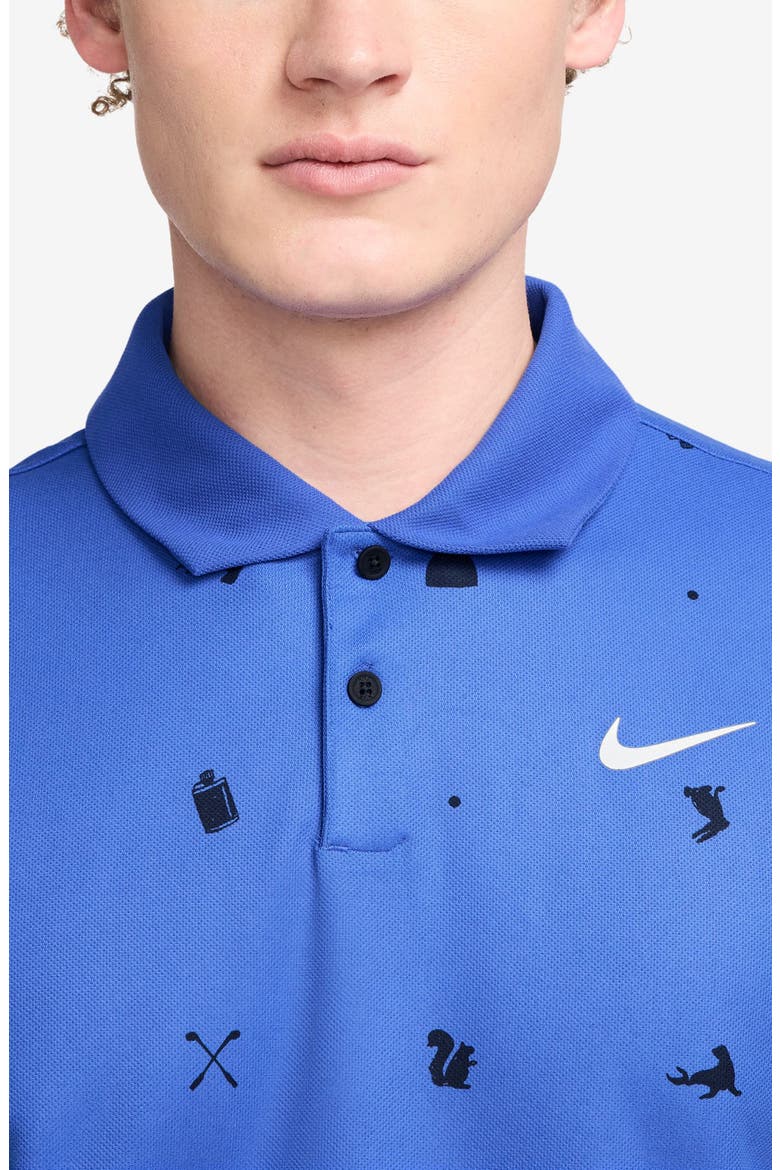 Icon Print Dri-FIT Golf Polo, Alternate, color, HYPER ROYAL/ WHITE
