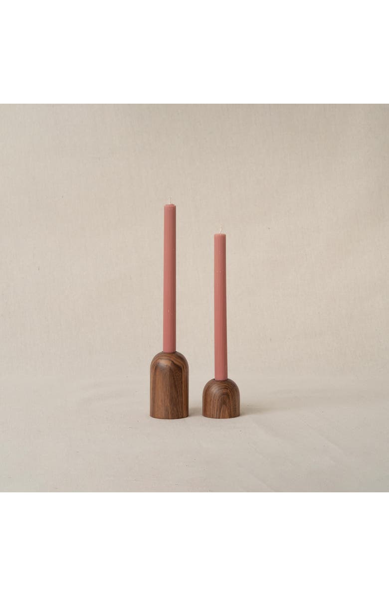 Pare Clod Candlestick Holder Pair, Main, color, Brown