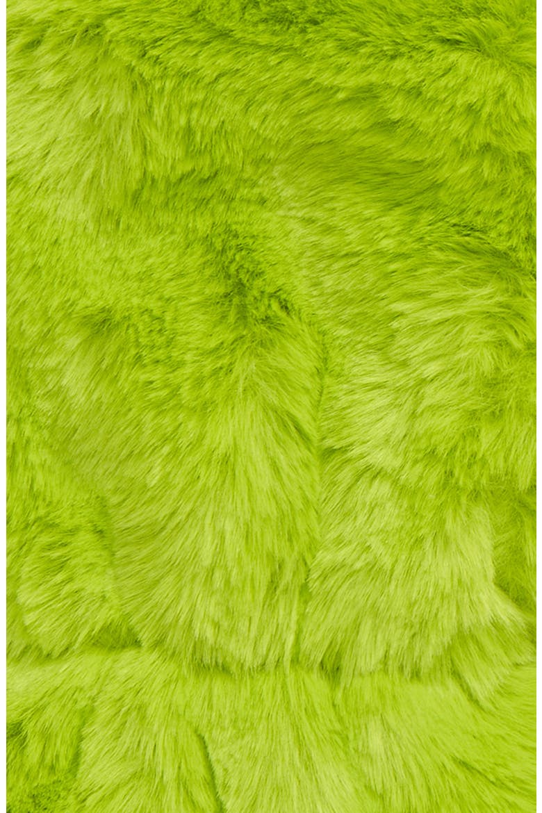 Ariel Faux Fur Mittens, Alternate, color, KIWI