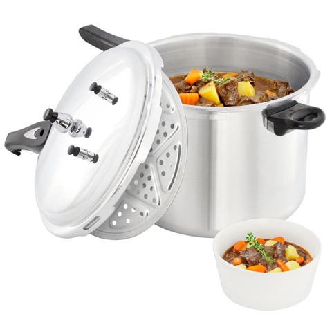 11.5 Quart Induction and Stovetop Pressure Cooker with Steamer