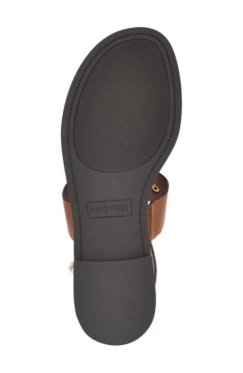 Nine West Jouise Studded Gladiator Sandal In Medium Brown 210