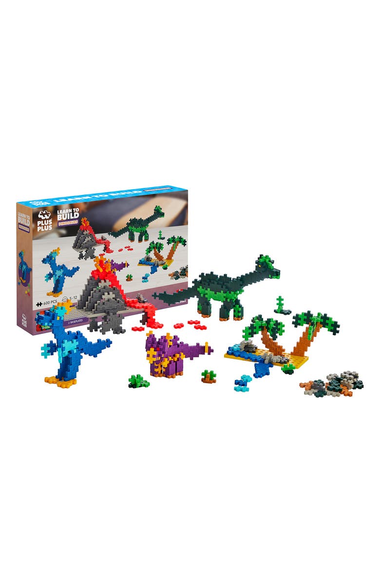 Plus-Plus USA 400-Piece Learn to Build Dinosaur Kit, Alternate, color, Multi