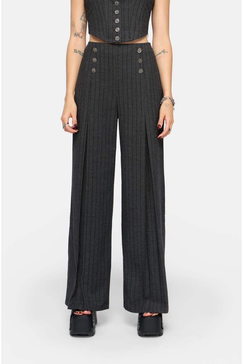 Blair Pinstripe Tailored Trouser, Main, color, Charcoal