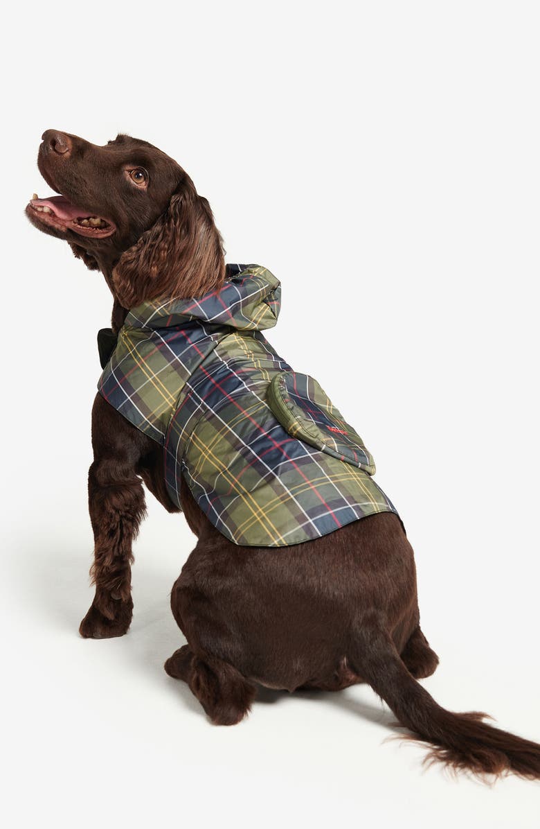 Barbour Tartan Showerproof Packable Dog Coat, Alternate, color, Classic Tartan